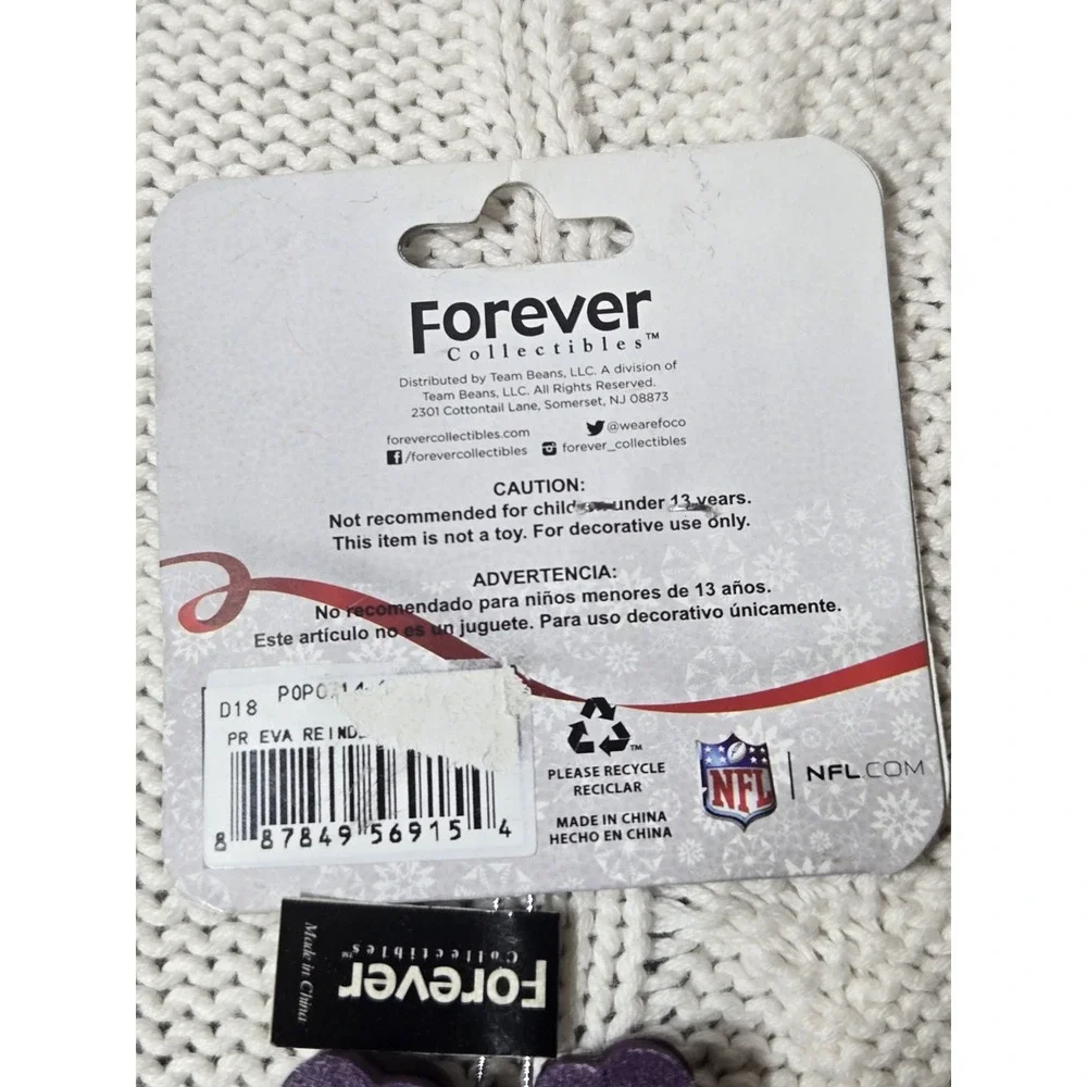 Minnesota Vikings Reindeer Foam Christmas‎ Tree Hanging Ornament NFL Football